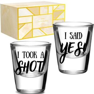 Brand new in box - engagement pair of shot‎ glasses